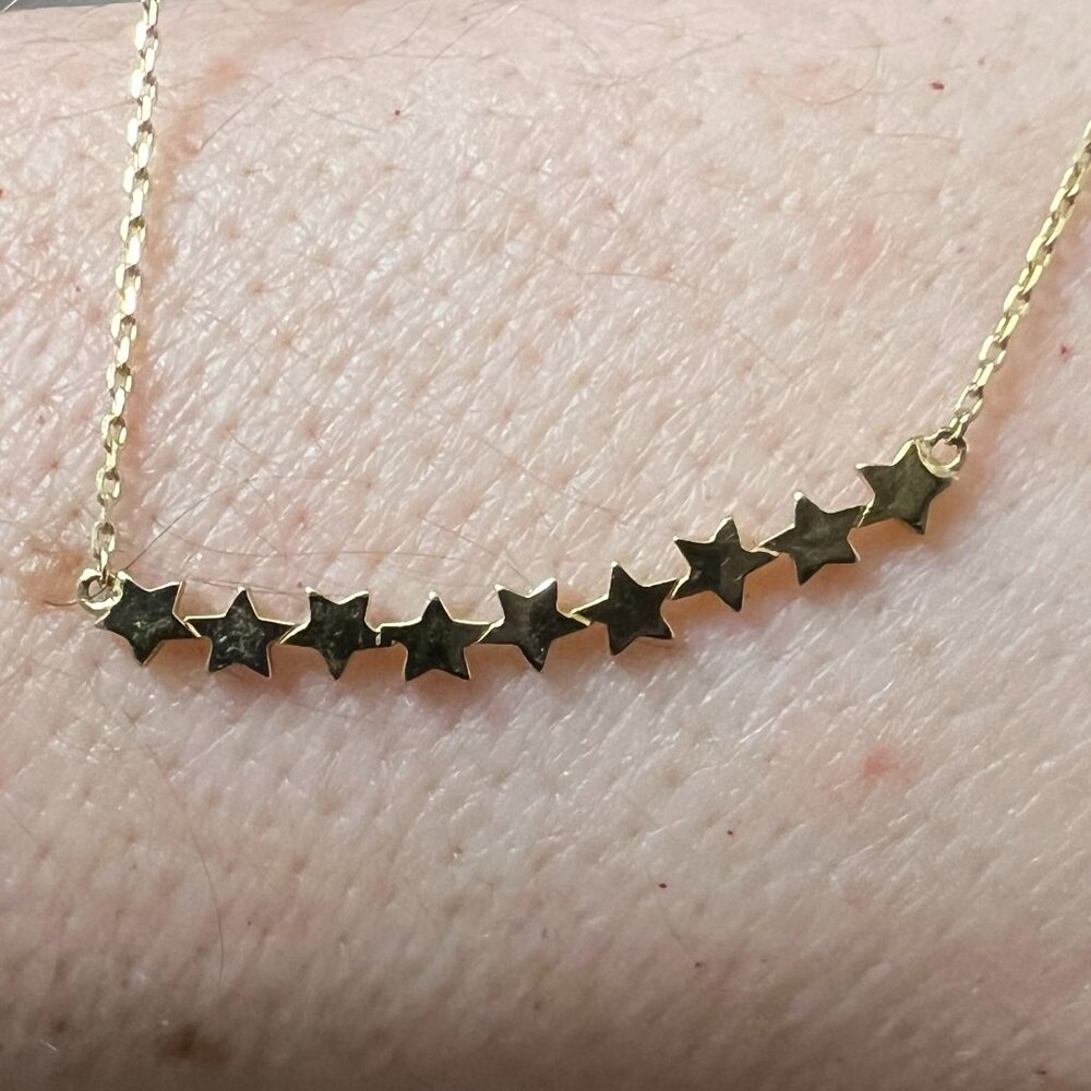 Ladies 10 karat yellow gold constellation necklace